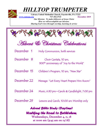Advent & Christmas Celebrations - Calvary UMC Fayetteville