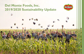 Del Monte Foods, Inc. 2019/2020 Sustainability Update