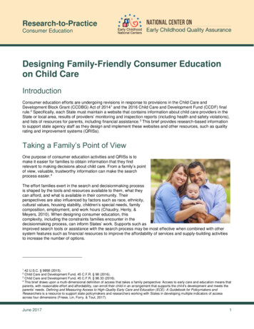 Designing Family-Friendly Consumer Education On Child Care