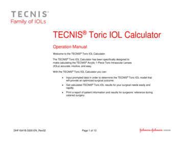 TECNIS Toric IOL Calculator
