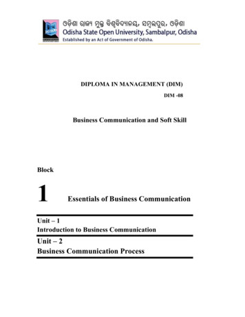 Essentials Of Business Communication - OSOU