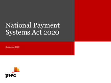 National Payment Systems Act 2020 - PwC