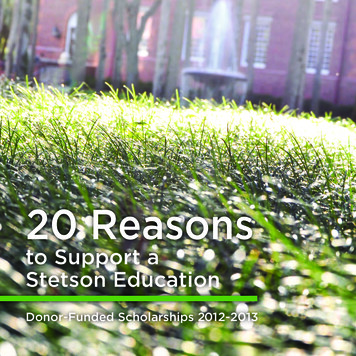 20 Reasons - Stetson University