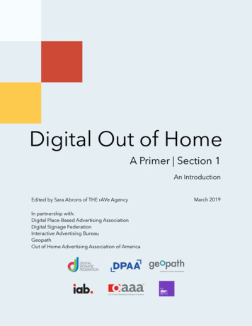 Digital Out Of Home - Interactive Advertising Bureau