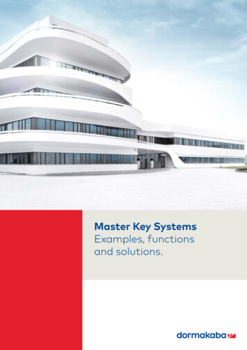 Master Key Systems Examples, Functions And Solutions.