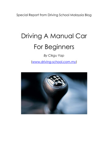Driving A Manual Car For Beginners - Driving School