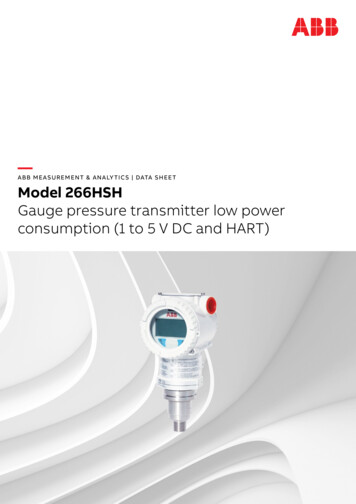 Model 266HSH Gauge Pressure Transmitter Low Power Consumption (1 . - ABB