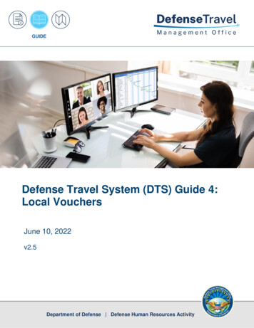 Defense Travel System (DTS) Guide 4: Local Vouchers
