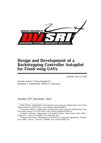 Design And Development Of A Backstepping Controller Autopilot For Fixed .
