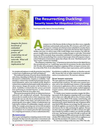The Resurrecting Duckling - University Of Cambridge