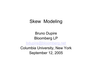 Skew Modeling - Industrial Engineering And Operations Research