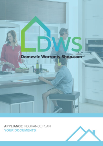 Appliance Insurance Plan Your Documents - Dws