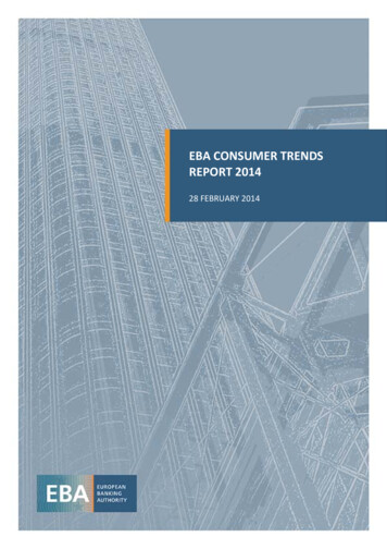 EBA CONSUMER TRENDS REPORT 2014 - Europa