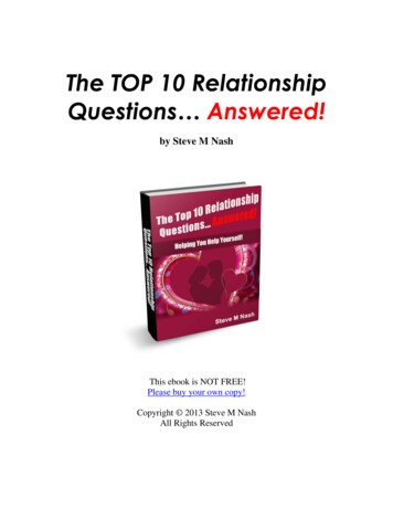 The TOP 10 Relationship Questions Answered!