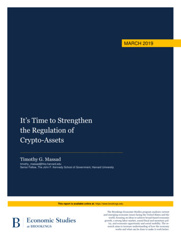 The Regulation Of Crypto-Assets - Brookings