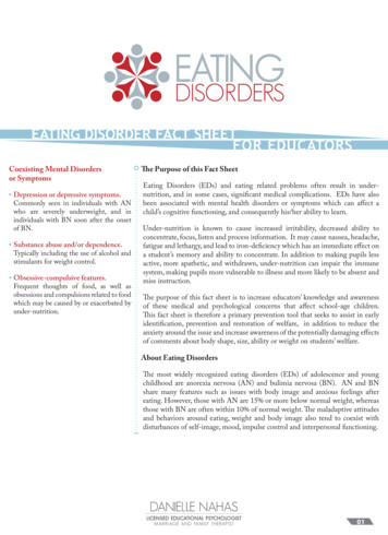 Eating Disorder Fact Sheetfor Educators
