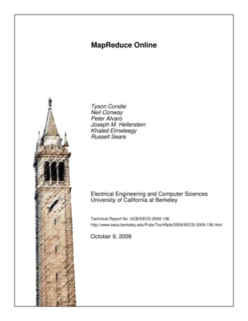 MapReduce Online - EECS At UC Berkeley