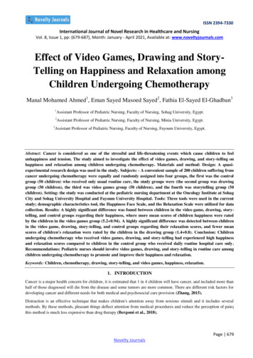 Effect Of Video Games, Drawing And Story- Telling On Happiness And .