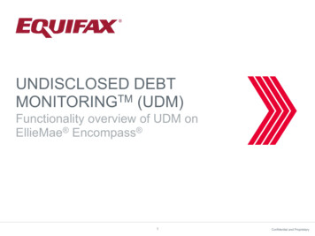 UNDISCLOSED DEBT MONITORINGTM (UDM) - Confluent Strategies