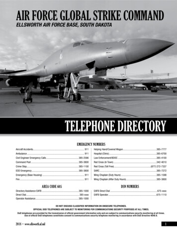 TELEPHONE DIRECTORY - Ellsworth Air Force Base