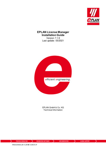 EPLAN License Manager Installation Guide