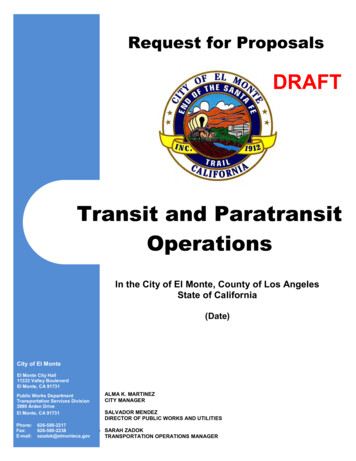 Transit And Paratransit Operations