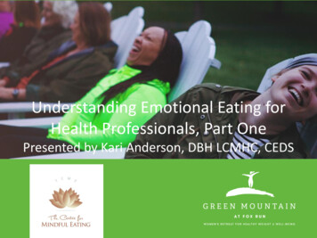 Understanding Emotional Eating For Health Professionals, Part One