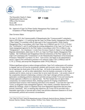 Cape Cod 208 Plan Update Approval - US EPA