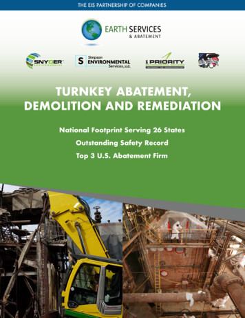 Turnkey Abatement, Demolition And Remediation