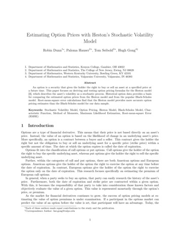Estimating Option Prices With Heston's Stochastic Volatility Model