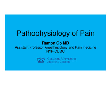 Pathophysiology Of Pain - Columbia Surgery