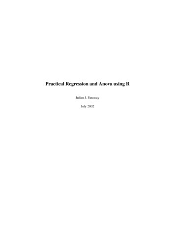Practical Regression And Anova Using R