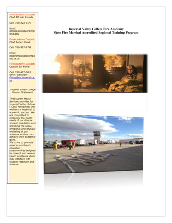 Fire Academy Contact - Imperial Valley College