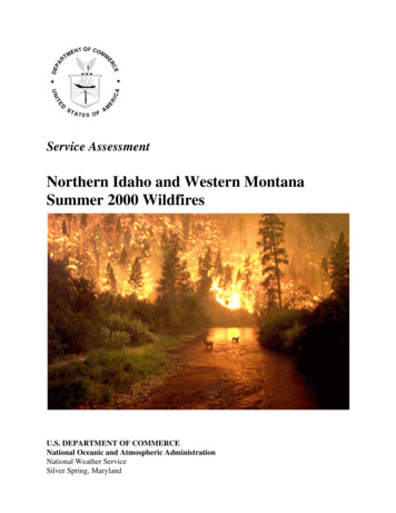 Northern Idaho And Western Montana Summer 2000 Wildfires