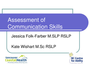 Assessment Of Communication Skills
