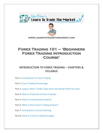 Forex Trading 101 - 'Beginners Forex Trading Introduction Course'