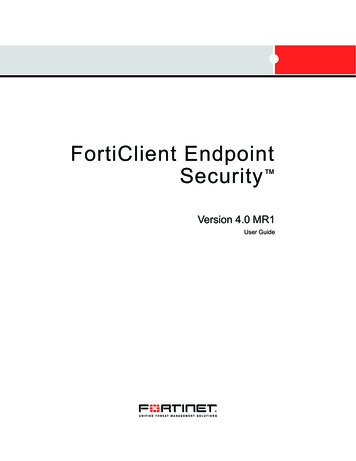 FortiClient Endpoint Security User Guide - Ikaria.pl