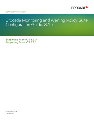 Brocade Monitoring And Alerting Policy Suite Configuration . - Lenovo