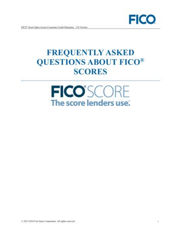 FICO Score Open Access Consumer Credit Education - US Version .