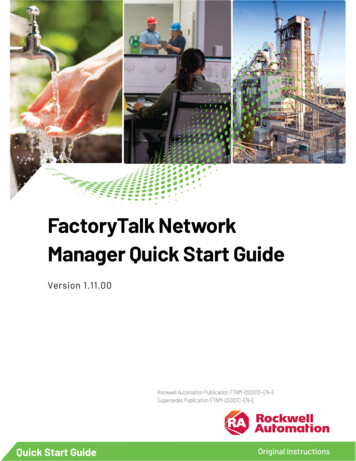 FactoryTalk Network Manager Quick Start Guide