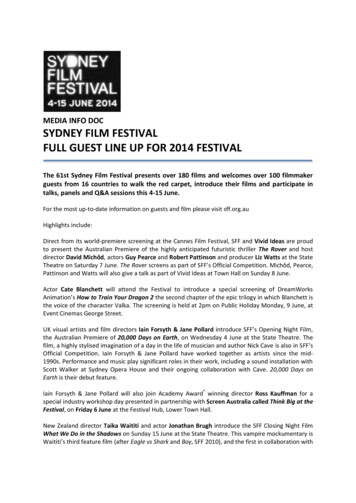 Media Info Doc Sydney Film Festival Full Guest Line Up For 2014 Festival