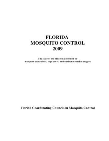 FLORIDA MOSQUITO CONTROL 2009 - University Of Florida