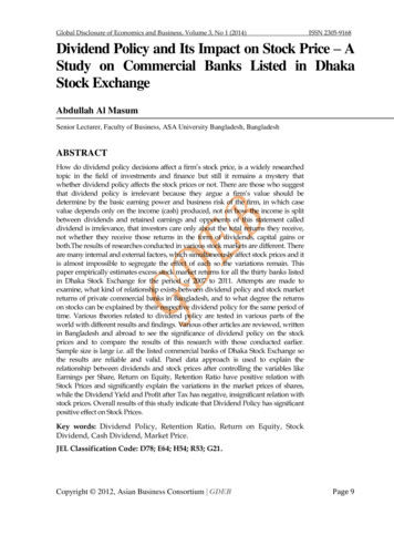 Dividend Policy And Its Impact On Stock Price A Study On Commercial .