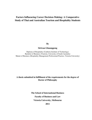 Factors Influencing Career Decision-Making: A Comparative Study Of Thai .