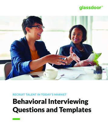 Glassdoor Behavioral Interviewing Questions Templates