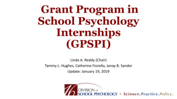 Grant Program In School Psychology Internships (GPSPI)