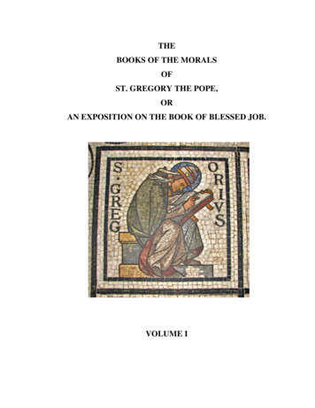 The Books Of The Morals Of St. Gregory The Pope, Or An . - Ionos