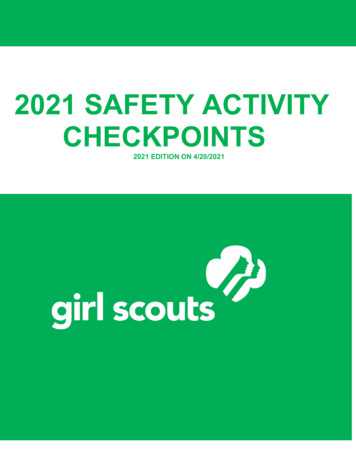 2021 SAFETY ACTIVITY CHECKPOINTS - Girl Scouts