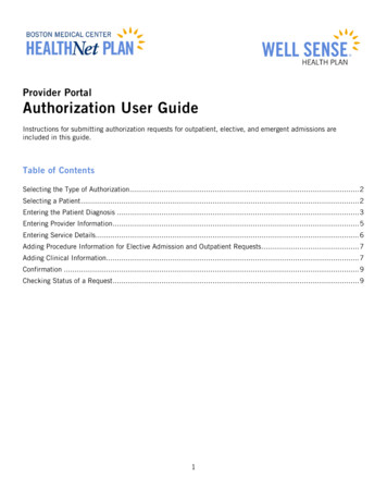 Provider Portal Authorization User Guide