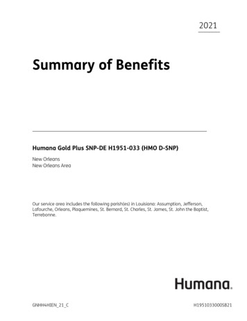 Humana Gold Plus SNP-DE H1951-033 (HMO D-SNP) - Ribbon Health